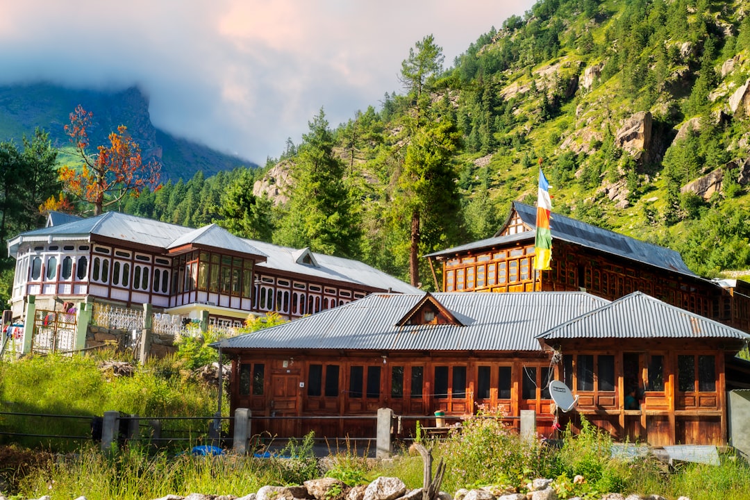 A stunning landscape photograph featuring a traveler holding a Fujifilm camera at a scenic viewpoint
