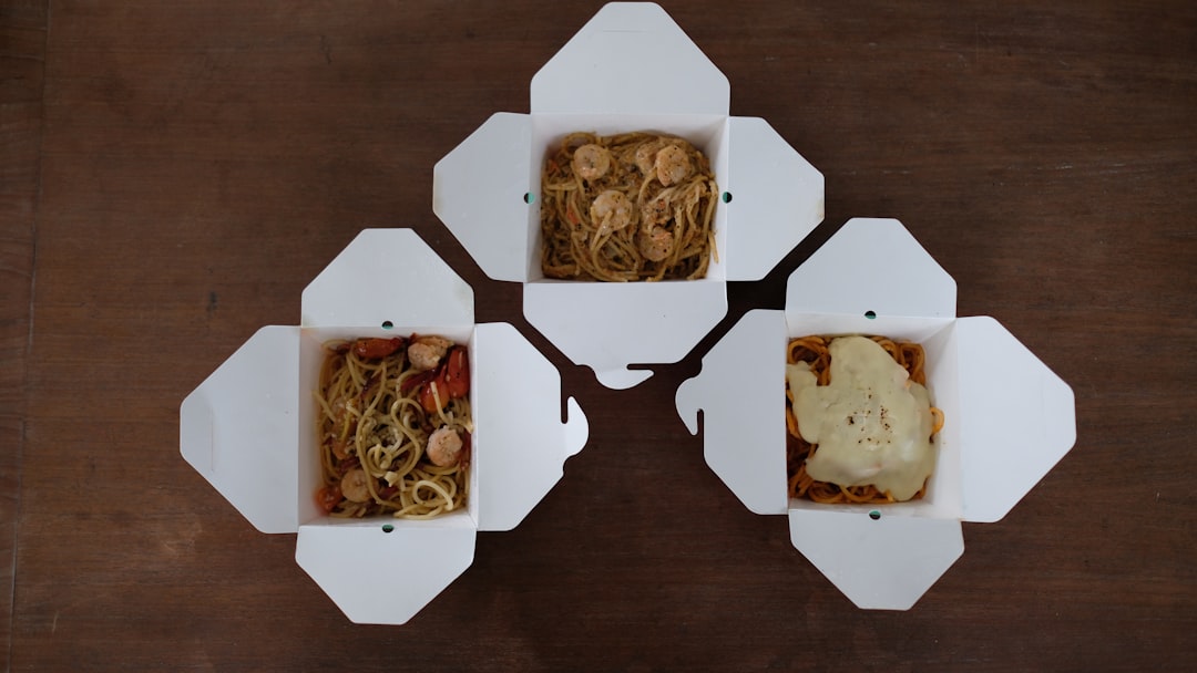 Image of the Monbento MB Original Bento Box stacked with food, highlighting its modern design and co