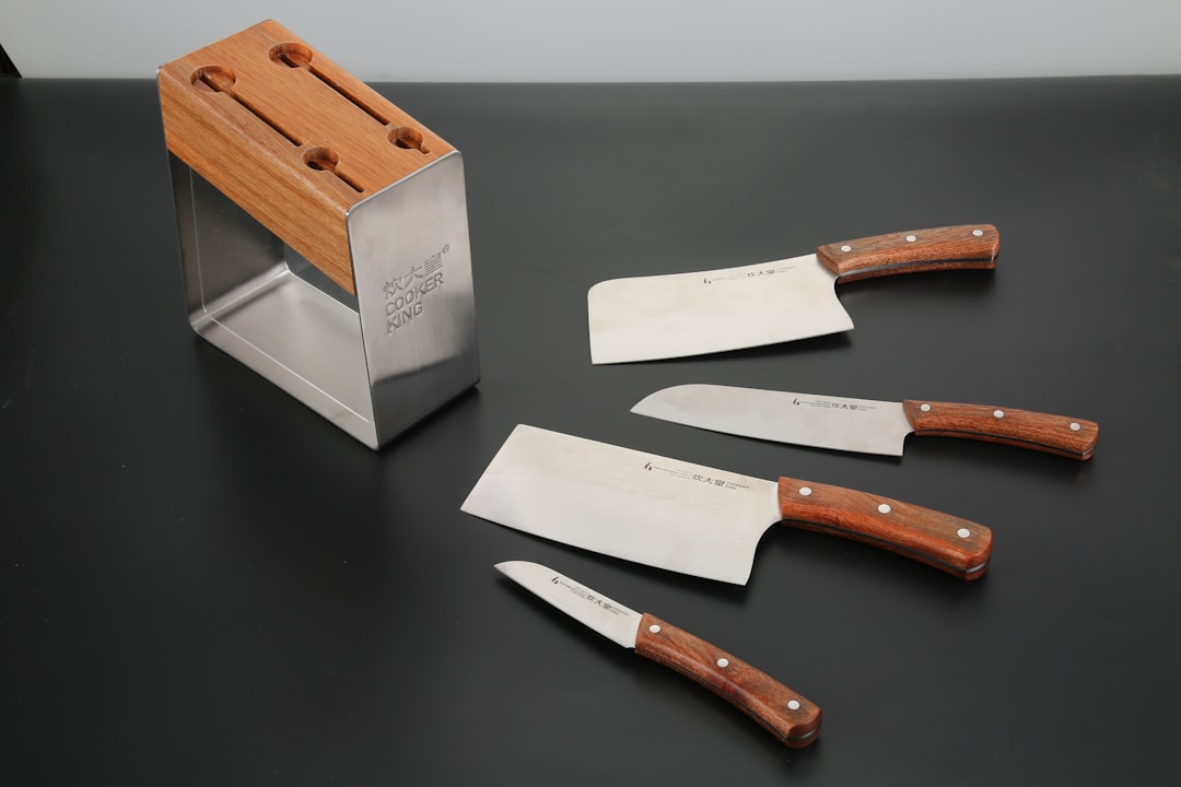 A styled product lineup photo featuring the four signature Miyabi knife series described (Birchwood 
